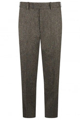 Abraham Moon Brown Tweed Trousers